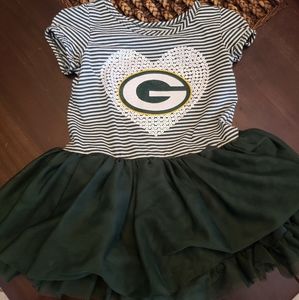 Girls 4 Green Bay Packers Dress